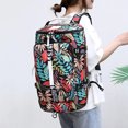 thumbnail image 5 of Mochila de viaje grande con estampado de cubo, bolsa de montañismo, equipaje de mano, mochila de lona, bolsos de hombro XA107C, 5 of 5