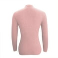 thumbnail image 4 of UAMVSH Women's Ribbed Knitted Sweaters Slim Fit Long Sleeve Casual Tunic Tops Lightweight Lapel V-Neck Work Layering Dressy Sweater Pullover(Large,Pink), 4 of 4