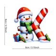 thumbnail image 1 of ABPWLY Hanging Christmas Ornament Personalized Letter Custom Tree Decoration Dual-Sided Print Holiday Party Gift Home Window Wreath Boxed 3 Ribbons, 1 of 1