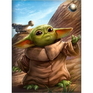 Paint by Numbers for Adults Kids Baby Yoda Star Wars, DIY Adult on canvas