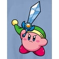thumbnail image 2 of Kirby Pink Mochi With Sword Crew Neck Short Sleeve Light Blue Men's T-shirt-Small, 2 of 3