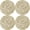 gold, variant on Set of 4 Sturdy PVC Drink Coasters Easy Cleaning Surfaces Unique Foils Accent Ideal for Homes Party Use