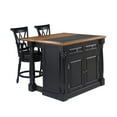 thumbnail image 3 of Homestyles Monarch Black Wood Kitchen Island, 3 of 5