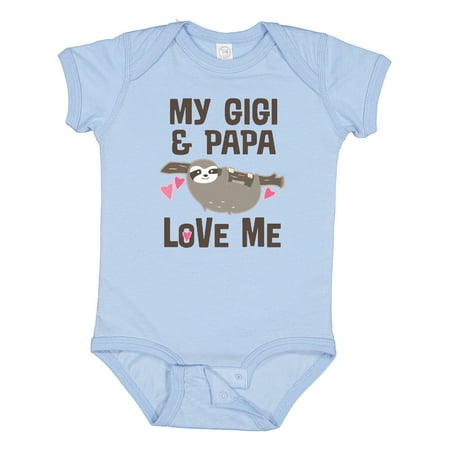 

Inktastic My Gigi and Papa Love Me Outfit Gift Baby Girl Bodysuit
