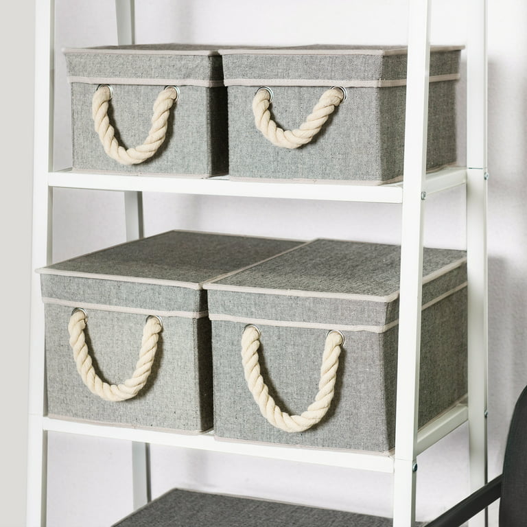 StorageWorks Fabric Storage Bins, Collapsible Storage Boxes for Closet,  Decorative Bins Gray, 3-Pack - Walmart.com