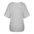 thumbnail image 5 of Babysbule Women's Tops Women Casual Summer Solid O-Neck Short Sleeves Plus Size Top T-Shirt Blouse, 5 of 9