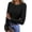 Black, variant on Fantaslook Fitted Long Sleeve Shirts for Women Stretch Casual Basic Tops Crewneck Ribbed Tees Shirts