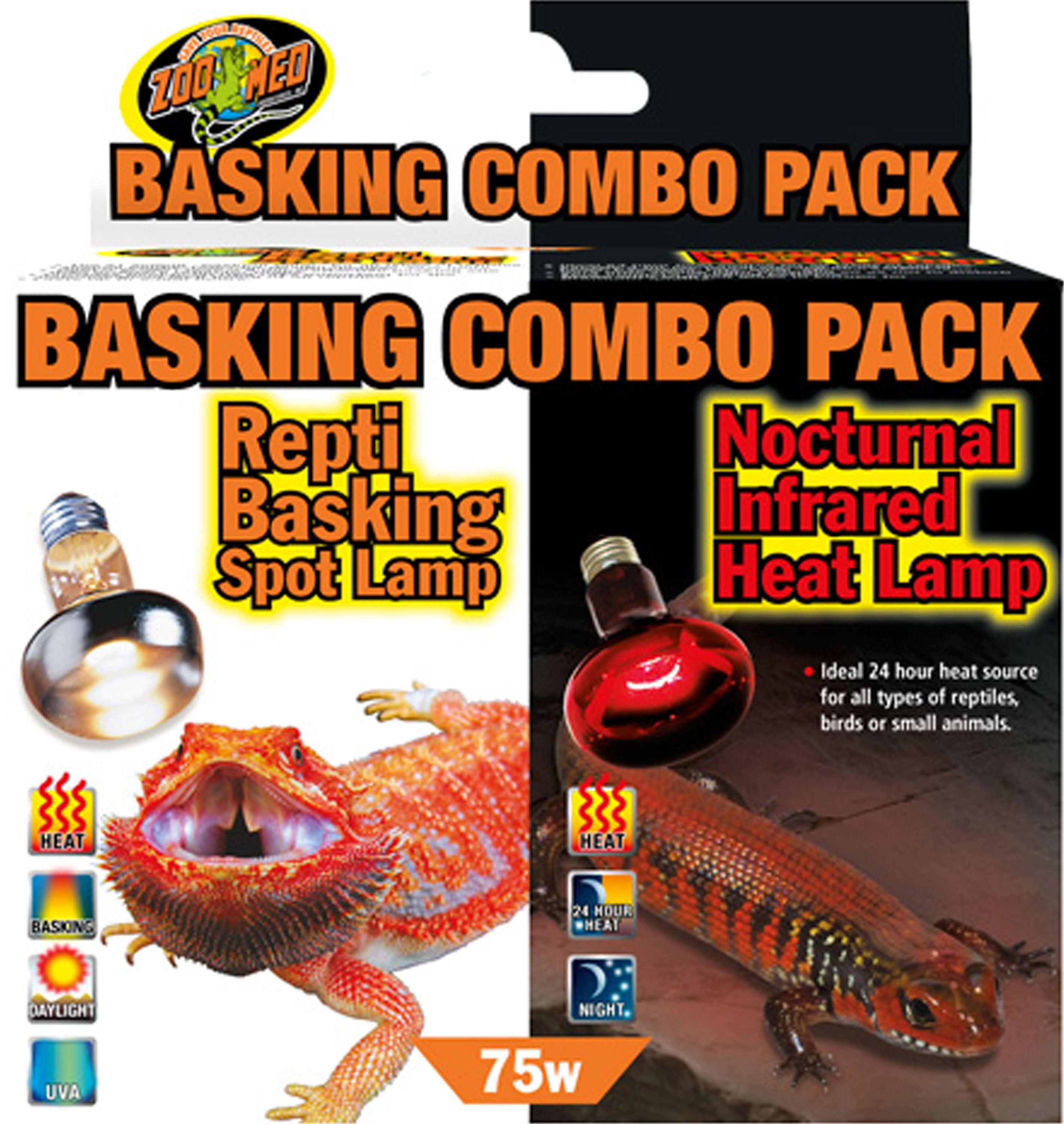 Zoo Med Reptile Basking Spot Lamp 75 Watts 2 Bulb Value Pack 