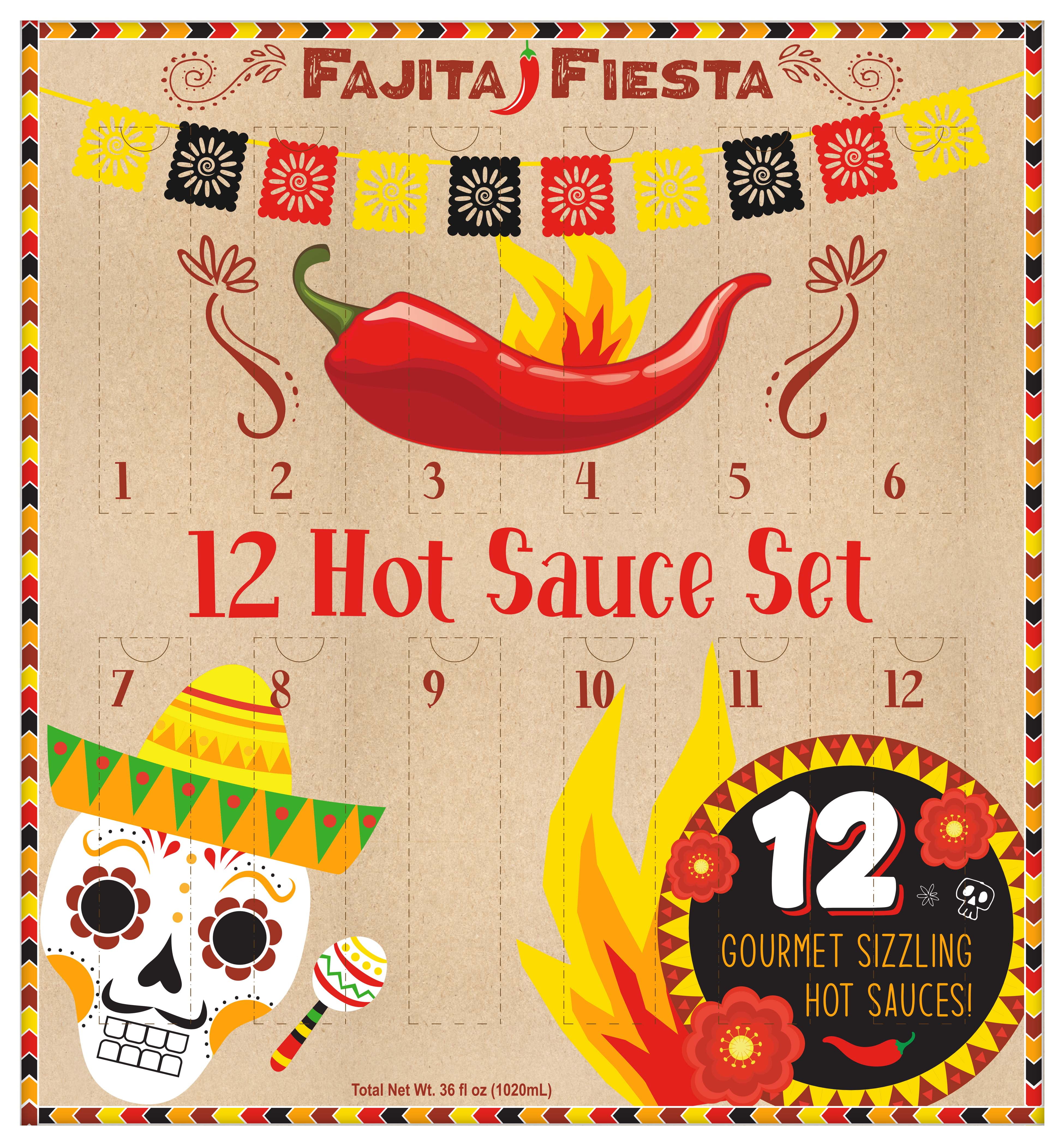 Fajita Fiesta Hot Sauce Calendar, 36 oz - Walmart.com