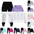 thumbnail image 2 of Cethrio Girls Cotton Outfit Sets, Running Long Sleeve Sports Casual Hoodies and Sweatpants Sets Purple Size 6, 2 of 5
