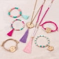 thumbnail image 5 of Juicy Couture Trendy Tassels DIY Jewelry Kit- Create 15 Pieces of Tassel Jewelry, 664 Pieces, I4 Wooden Juicy Charms, Ages 8+, 5 of 7