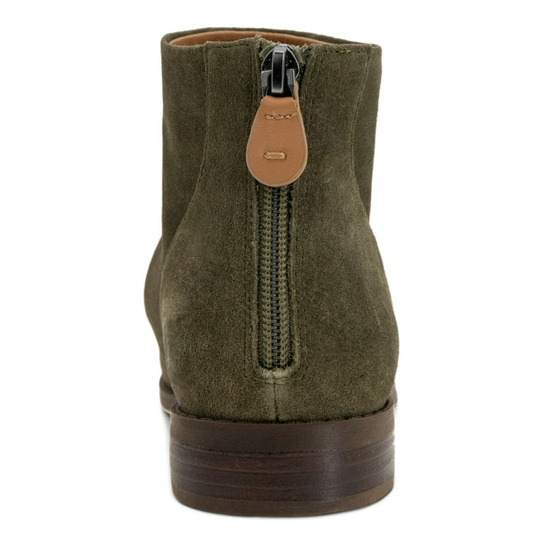 GENTLE SOULS KENNETH COLE Womens Green Slouch Cushioned Emma Round Toe Block Heel Zip Up Leather Booties 6 M