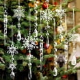 thumbnail image 2 of rnos para Arbol de Navidad, 30Pcs Acrílico Copos de Nieve, Carámbano y Gotas Colgantes Navideños, Cristal Decoracion para Árbol Navideño, 2 of 3