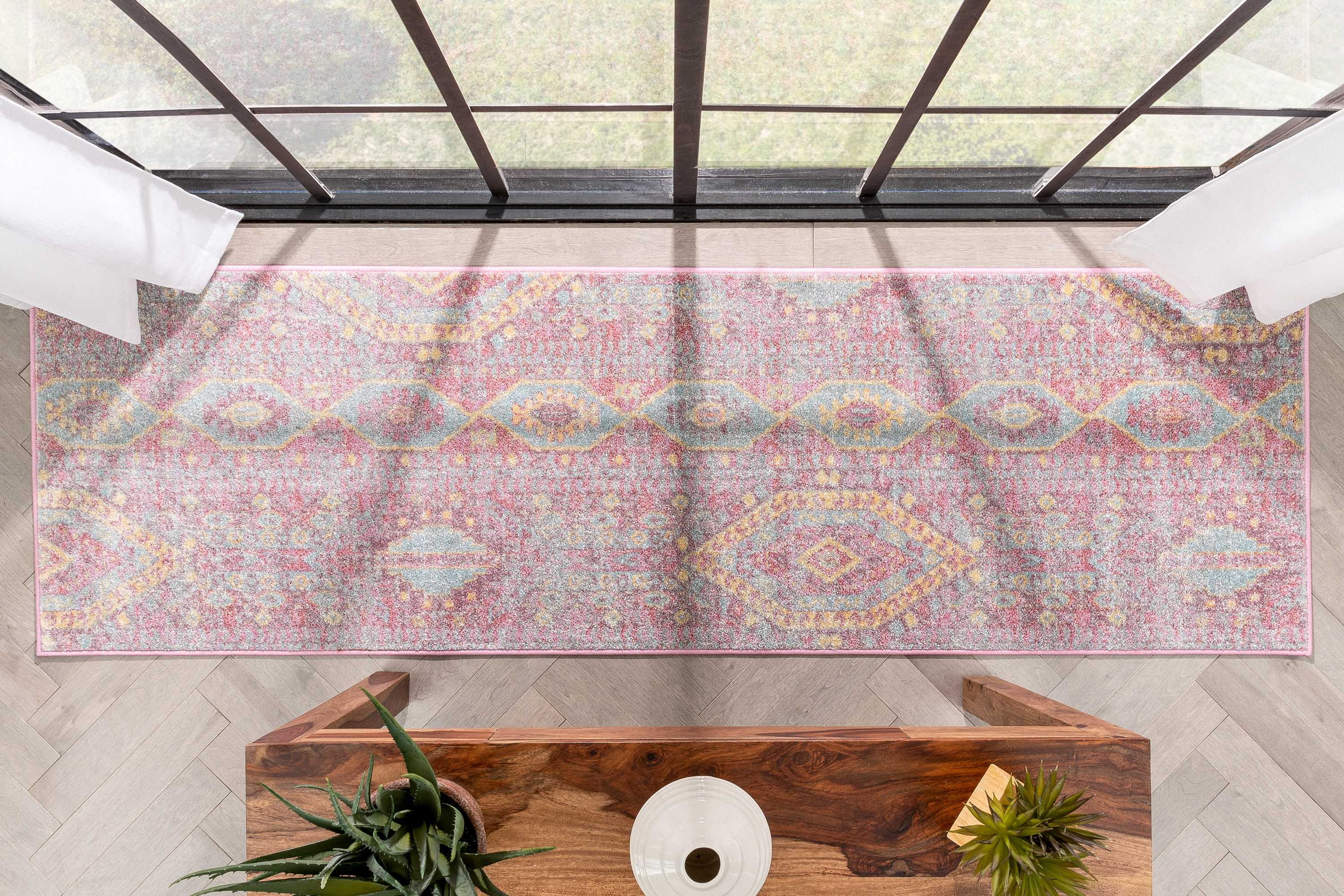 Well Woven Rodeo Otero Vintage Bohemian Tribal Blush 5'3" x 7'3" Area Rug