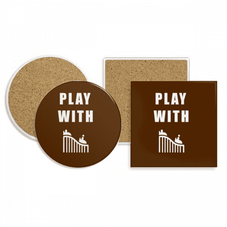 

Roller Coaster Game Coaster Cup Mug Holder Absorbent Stone Cork Base Set