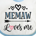 thumbnail image 4 of Inktastic Memaw Grandma Loves Me Girls Baby Bib, 4 of 4