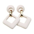 thumbnail image 5 of Lifetechs 1 Pair Geometric Drop Earrings Square Hollow Design Earrings Lightweight Deform-resistant Jewellery Gift for Mom Sister Girlfriend, 5 of 8