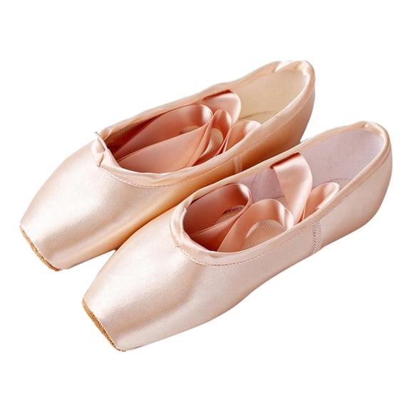 Wxqbjtam Women Girl Ballet Dance Shoes Satin Pointe Suede Sole Yoga Shoe Dancewear 38