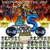 Transformers 5th Party Supplies | Cake Toppers | 5 | For Boys | Decorations | Birthday | Banner | Backdrop | Balloons | Favors