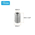 thumbnail image 2 of Unique Bargains Adaptateurs de Filetage Manchon Réducteur Écrou 10 Pcs M4x0.7 Mâle à M2x4 Femelle Réparation Insert Écrou 6mm, 2 of 7