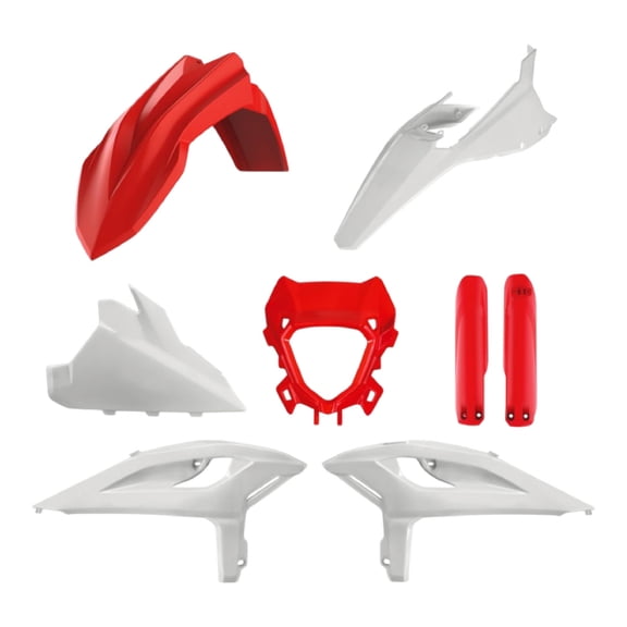 Polisport Motocross (MX) Replica Plastic Kit for Beta RR X-Pro (2025-26) Dirt Bike – OEM Quality, Durable, Flexible & Perfect Fit – Red/White
