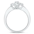 thumbnail image 3 of SZUL Women's 1 1/2 Carat TW Oval Diamond Three Stone Ring in 14K White Gold, 3 of 5