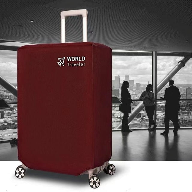 Housse de Protection Épaissie en Tissu Non Tissé Résistant à l'Usure pour Compartiment à Bagages, Housse Antipoussière Durable, Housse de Valise de Voyage Noire, Rouge, 24 Pouces