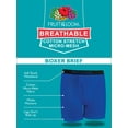 thumbnail image 3 of Fruit of the Loom Boys' Breathable Cotton Boxer Briefs, 5 Pack, Sizes S-XL, 3 of 5