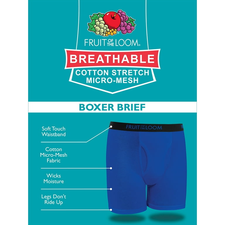 Fruit of the Loom Boys Breathable Boxer Briefs (5 Pack)