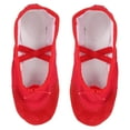 thumbnail image 5 of HEATSHAKING 1 Pair Ballet Slipper Red Pu for Girls Ballet Dance, 5 of 8
