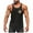 Black, variant on Cotton Workout Shirts Men Big and Tall Stringer Tank Tops Y Back Sleeveless Gym Muscle T-Shirts Casual Floral Print Athletic Tank Top White 3XL