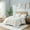 3#Ivory,Polyester, variant on Full/Queen Faux Fur Comforter Set - Ivory Chevron, Ultra Plush Down Alternative, Includes Comforter & 2 Shams