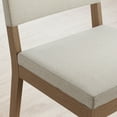 thumbnail image 6 of Nathan James Linus Modern Upholstered Dining Chair, Solid Rubberwood Legs in a Wire-Brushed Light Brown Finish, 6 of 8