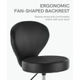 thumbnail image 5 of KLASIKA Black Rolling Swivel Salon Stool Chair with Wheel Back Lumbar Support Seat Adjustable Height 22" Hydraulic Chair for Beauty Barber Manicure Lash 2 Pack, 5 of 8