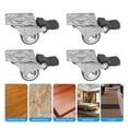 thumbnail image 4 of Small Furniture Casters, 360 Degree Rotating Locking Design 1in Diameter Steel Rubber Caster Wheels Set 4Pcs With 16 Screws For Home, 4 of 8