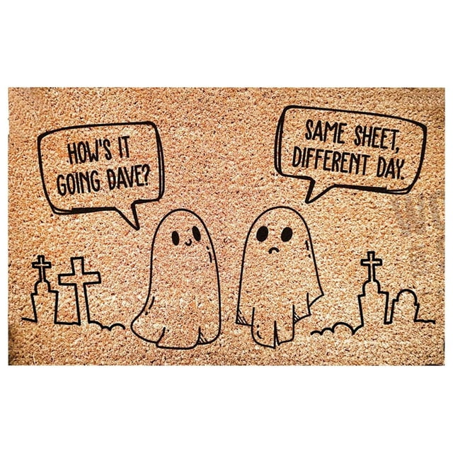 Tapis de Porte Halloween, Tapis de Porte Extérieur Drôle, Tapis d'Entrée Intérieur Extérieur, Tapis de Porche, Tapis d'Automne, Couverture de Salon 10 Pieds