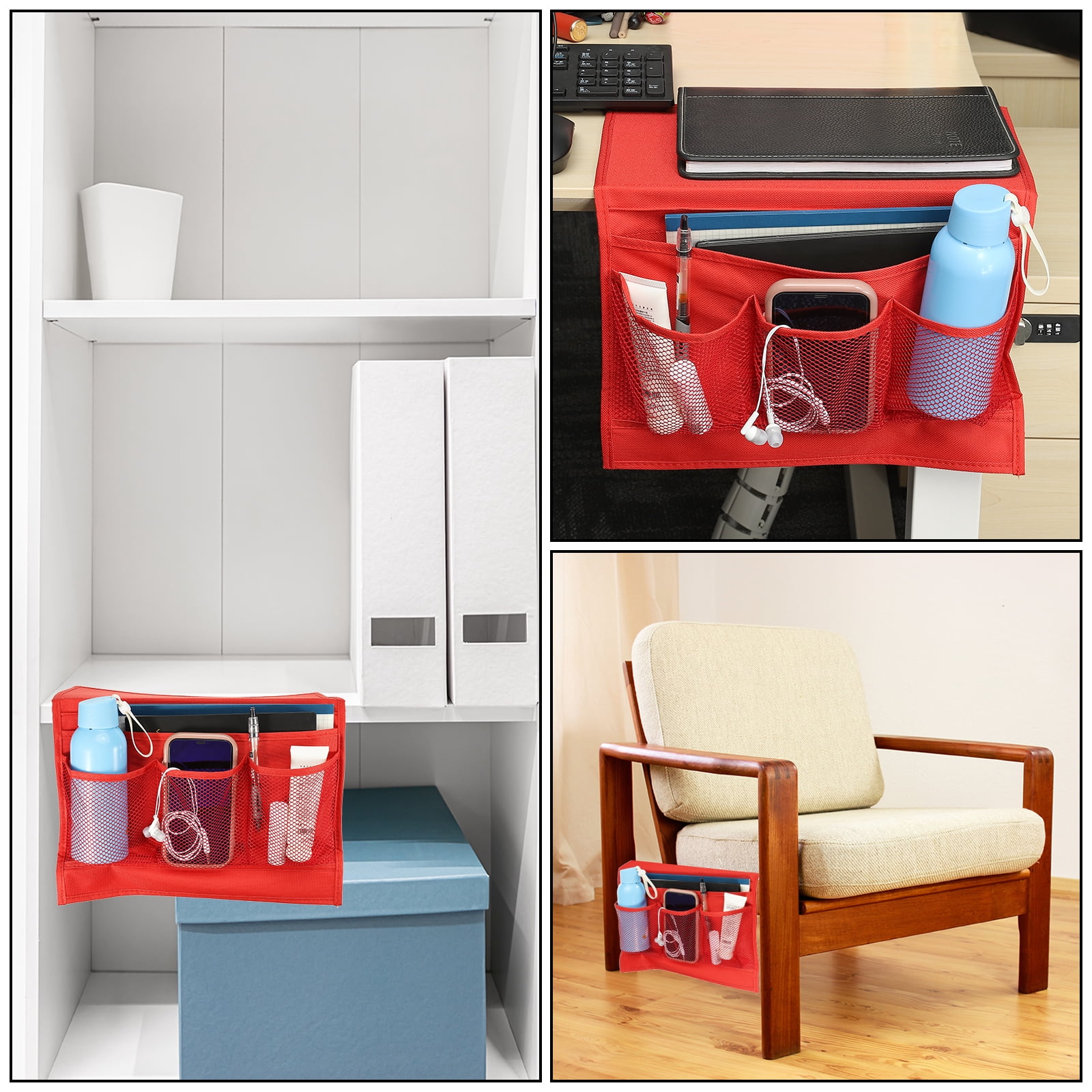 Unique Bargains Bedside Caddy Bed Caddy Hanging Organizer Blue