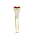 thumbnail image 3 of Rosec Jewels Lab Created Diamond Mens Engagement Ring with Ruby (Authentically Certified), 14K Yellow Gold, US 11.50, 3 of 8