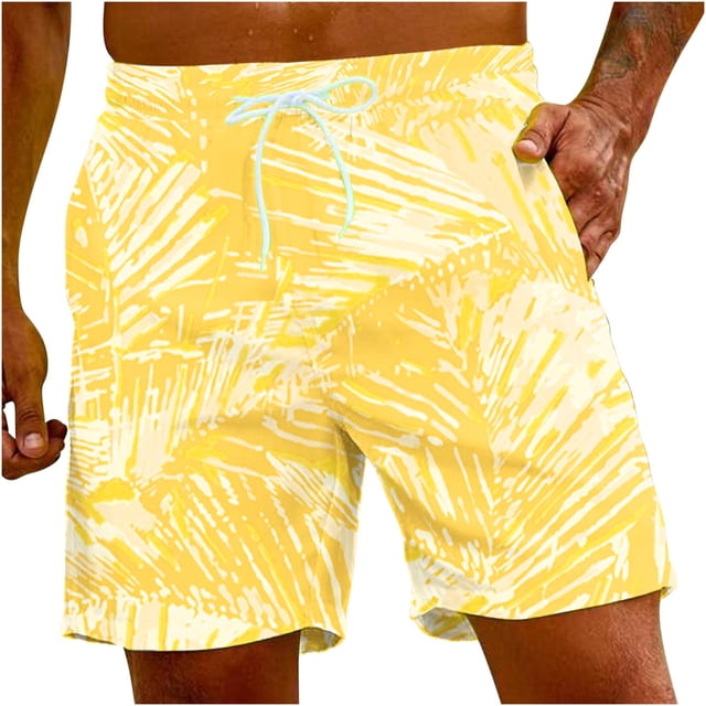 Pantalones Cortos para Hombre Atléticos Pantalones de Playa de Impresión Especial, Pantalones Cortos Atléticos de Poliéster Elásticos para Hombres