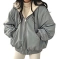 thumbnail image 5 of Winter Women Jacket - Thickened Fleece Lined Double-sided Wearing Hooded with Pockets Windproof Heat Retention, 5 of 8