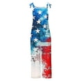 thumbnail image 4 of QATAINLAV Womens Linen Jumpsuits Fourth of July Outfits Summer Sleeveless Wide Leg Onesie Pants American Flag Patriotic Overalls Beach Vacation Clothes Red S My Orders Placed By Me, 4 of 6