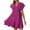 Hot Pink, variant on Lovskoo 2024 Spring Dresses for Women 2024 Dresses Short Sleeve V Neck Drawstring Casual Ruffle A-Line Mini Dress White