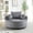 Gray, variant on Leumius 55" Oversized Round Swivel Accent Chair,Upholstered Polyester 360 Degree Swivel Chair for Living Room, Bedroom, Lounge and Projection Room,Beige