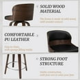 thumbnail image 5 of Dycanpo 26"Swivel Bar Stools, Wood Counter Height Bar Stools Set of 3 for Home Kitchen, Black, 5 of 6