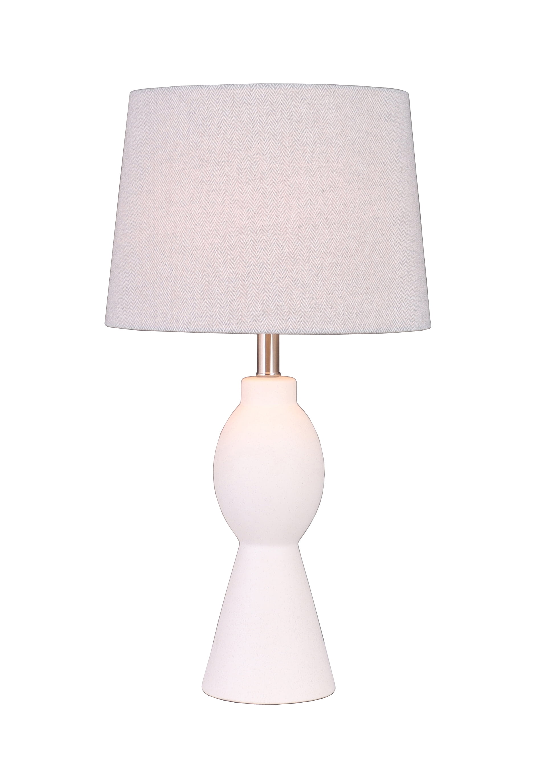 Better Homes & Gardens White Ceramic Modern Table Lamp Base 18.5in Height