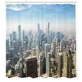 thumbnail image 3 of Ambesonne American Shower Curtain, Chicago Aerial View, 69"Wx84"L, Multicolor, 3 of 5