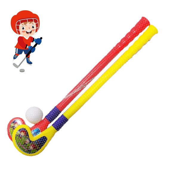 Hockey Sticks Kids Hockey Stick With Ball Birthday Gift Item (Multicolor) Good Indoor And Outdoor Game