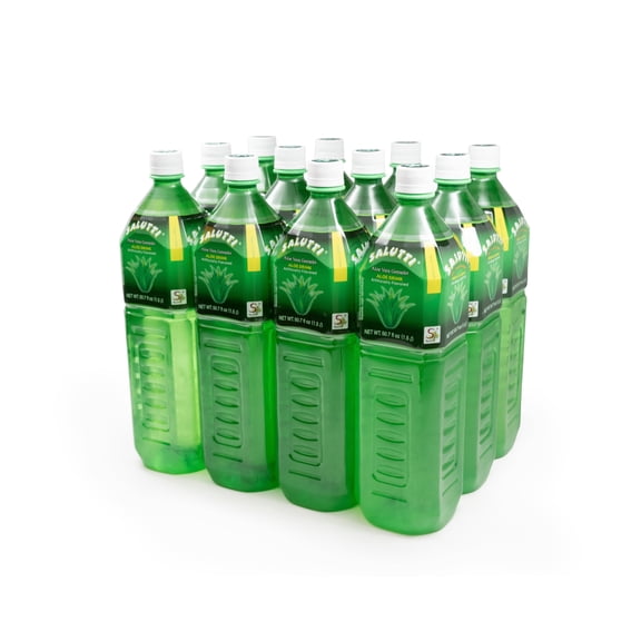 Salutti Original Aloe Vera Drink with Aloe Pulp, 50.7 fl oz, 12 Count Bottles