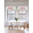 thumbnail image 3 of Pink Flamingo Kitchen Curtain Valances for Windows Farmhouse Short Curtains, Summer Tropical Flamingo Hawaii Animals Rod Pocket Valance Curtain for Bedroom Cafe Living Room 56"x16", 3 of 8