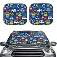 thumbnail image 2 of Balery 2 Piece Animals Rescue Team Car Windshield Sun Shade|Foldable Front Windshield Shade for Car Front Window for Most Sedans SUV Truck-Large, 2 of 7